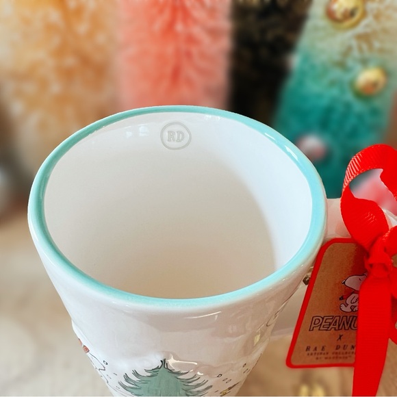 NEW Rae Dunn Snoopy & Woodstock Peanuts Christmas Cheer Tree Mug - Picture 10 of 11